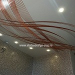 Глянцевый цветной натяжной потолок с УФ печатью абстракция