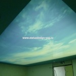 Натяжной потолок с УФ печатью и LED подсветкой
